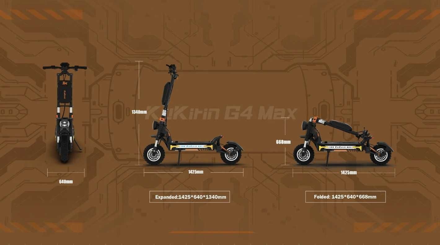 Hulajnoga KuKirin G4 Max 2X1600W 60V35,2Ah 86KM/H 95KM 12cali 2025