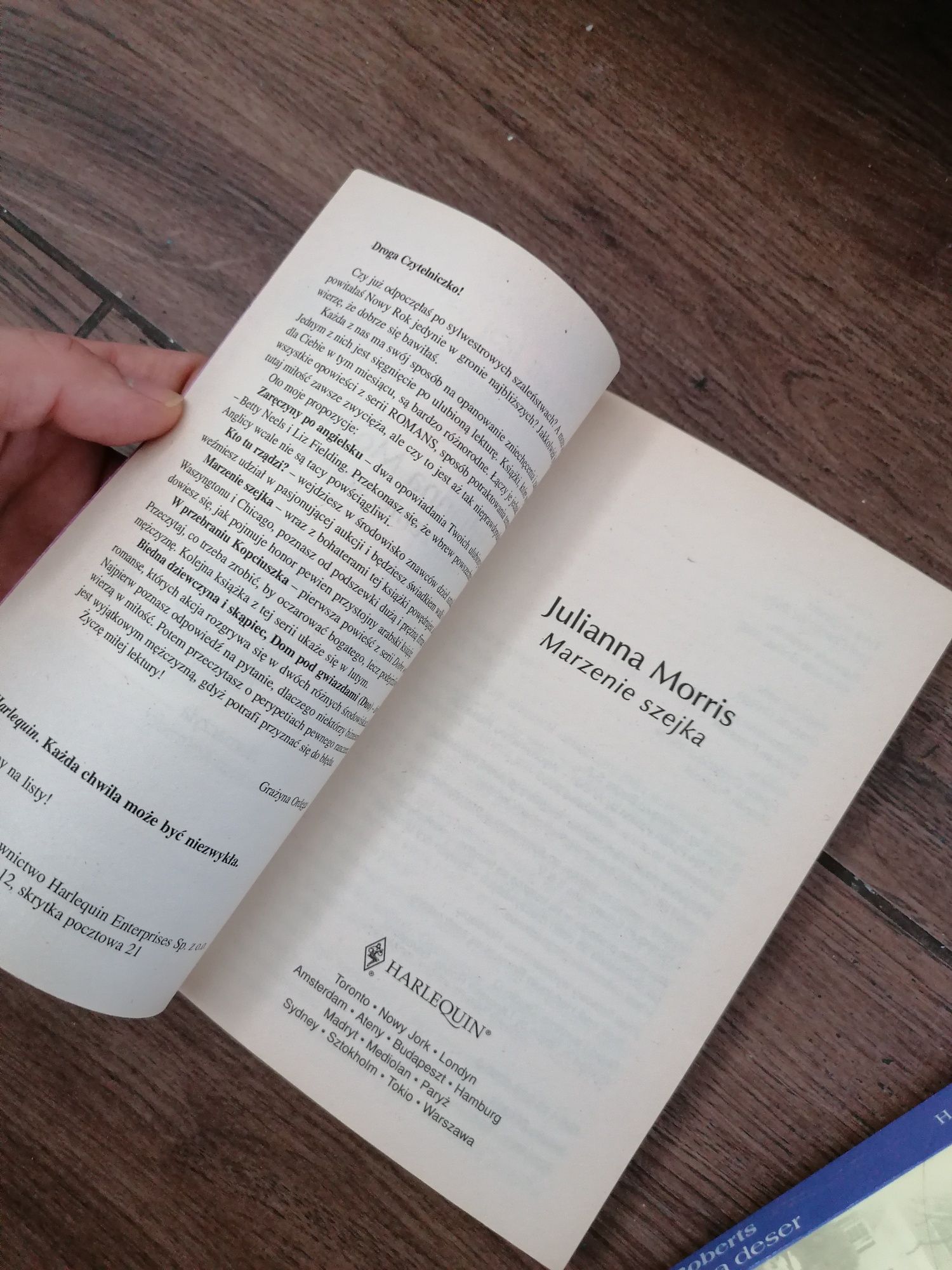 Harlequin Nora Roberts Miłość na deser Julianna Morris Marzenie szejka