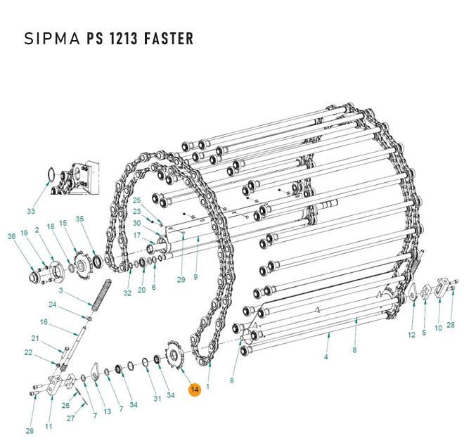 Koło 12 Zębów Sipma  Farma Faster Fortis Z-279 Z-569