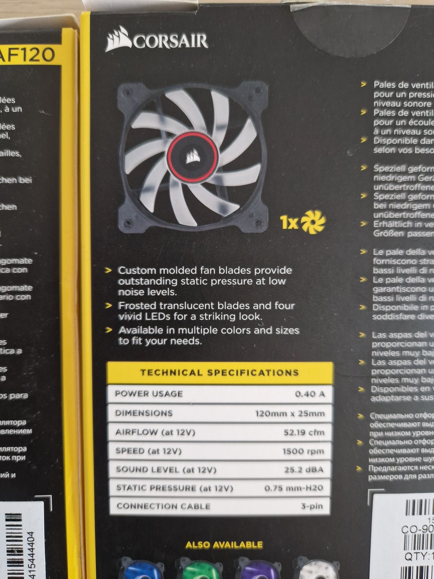 Ventoinhas Corsair AF120 LED