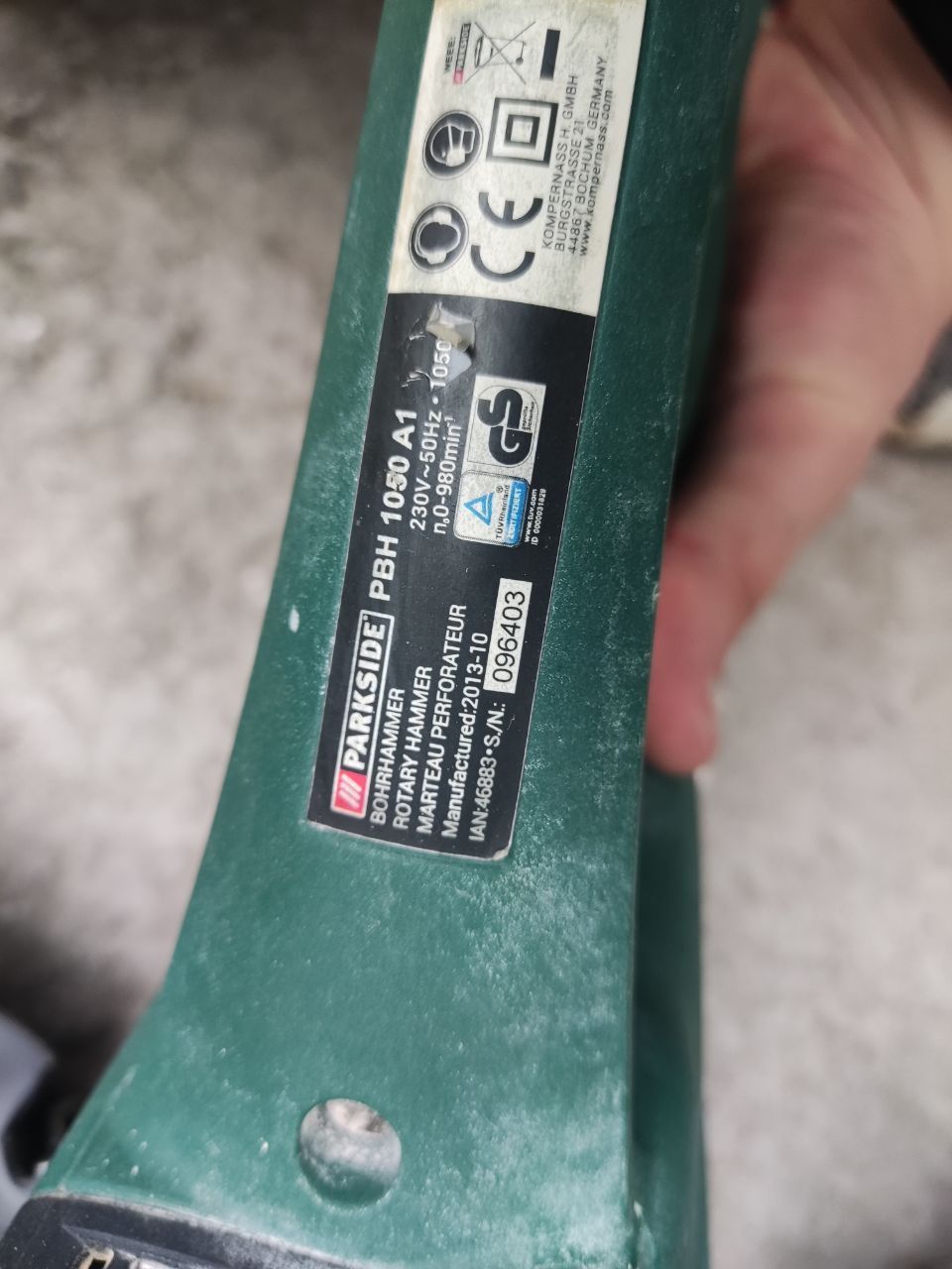 Перфоратор Dnipro-M RH-100q, PARKSIDE PBH 1050 A1