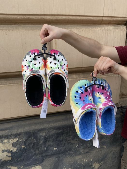 РОЗПРОДАЖ Крокси утеплені Crocs lined tie Оригінальні тапки теплі нові