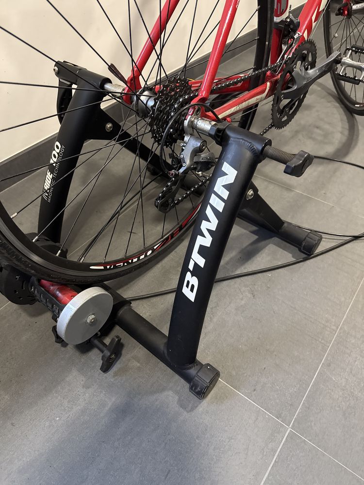 Rolo de treino btwin + pneu van rysel