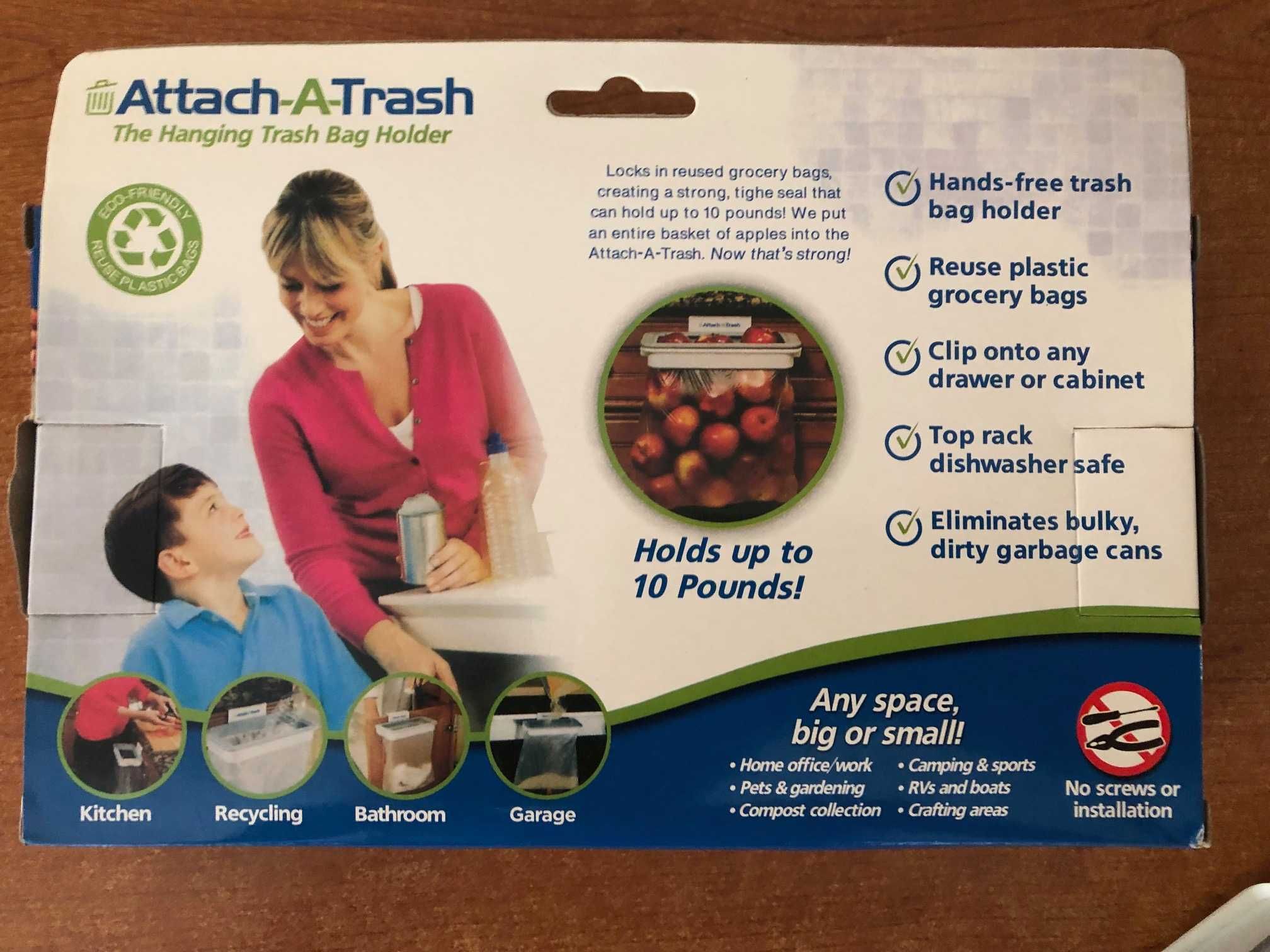 Навесной держатель для мусорных пакетов Attach-A-Trash