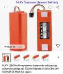 Bateria zamienna do xiaomi roborock s55 s60 s65 s50 s51 s5 max s6
