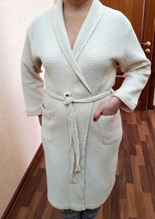 Халат унісекс кремовий, розмір "М/L"