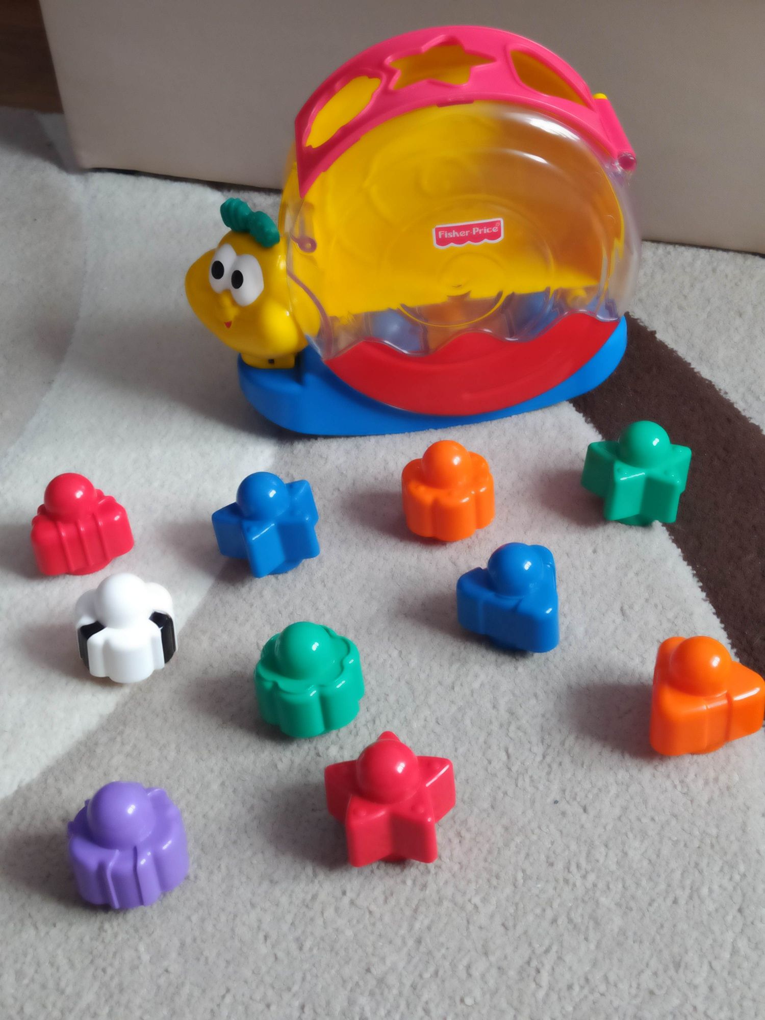 WYSYŁKA 1 zł Fisher Price Ślimak Smakosz klocków dla niemowlaka 6m+