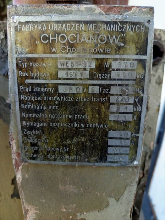 Wiertarko frezarka chofum wed 32