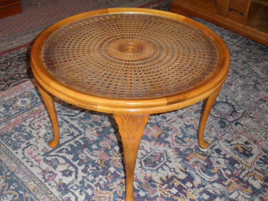 Ława  Dębowa  Chipendale  Okrągła  z Holandii