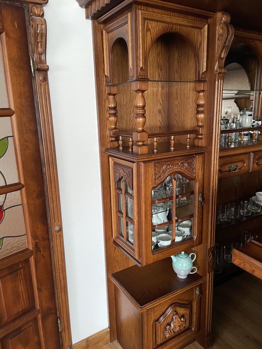 Barek dębowy, barek drewniany, bufer, hokery