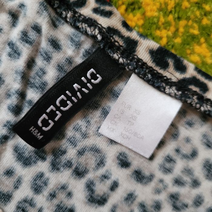 Bluzka H&M panterka Divided XS 34 koszulka top