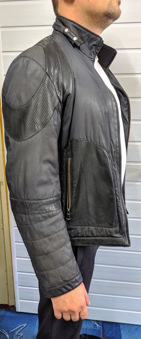 Куртка с кожаными вставками 50 размер