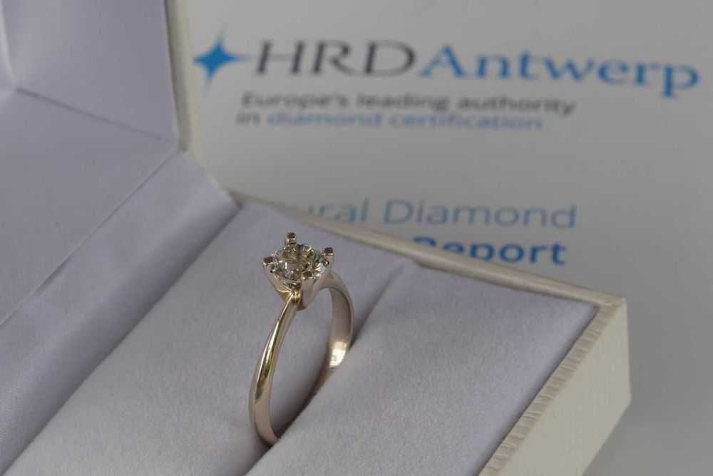 Pierścionek zaręczynowy z brylantem diamentem 1 CT H Si2 HRD