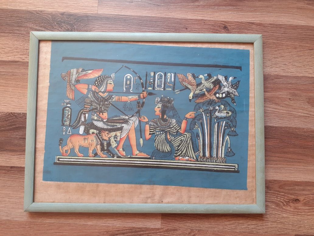 Obraz motyw Egiptu namalowane na papirusie