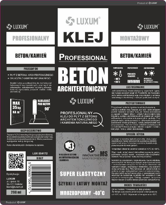 Klej betonu architektonicznego Płyty betonowe Architektoniczny beton