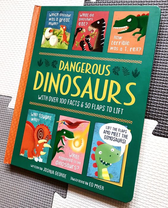 NOWA Dangerous Dinosaurs po angielsku z okienkami dinozaury angielski