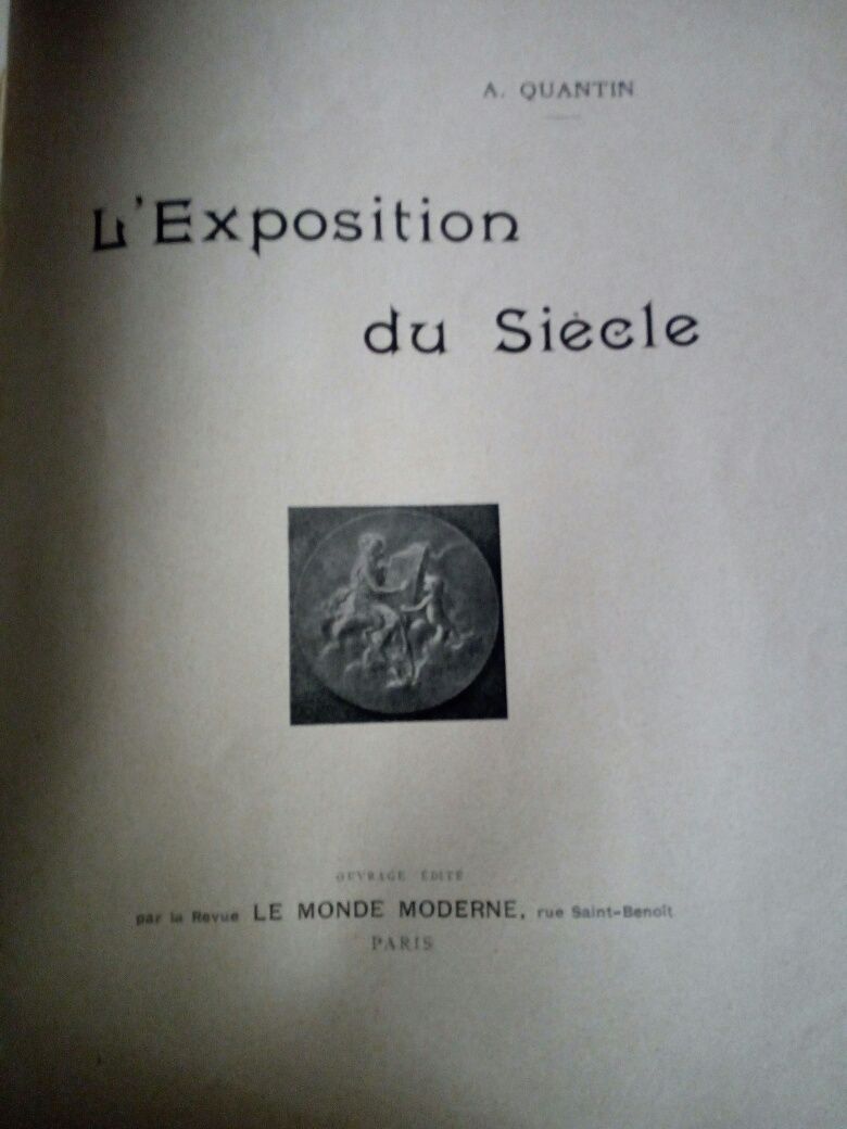 Exposition Universelle de 1900 , Paris (Expos.du siècle) " Catálogo"