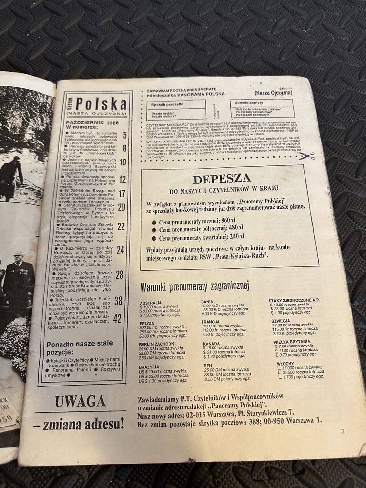 Stare czasopismo magazyn Polska 1986 r. PRL