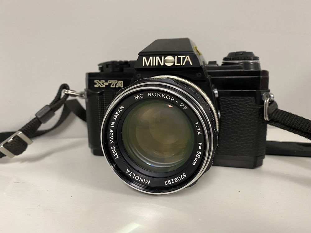 Minolta X-7A - 50mm f1.4, aparat analogowy, zadbany, vintage