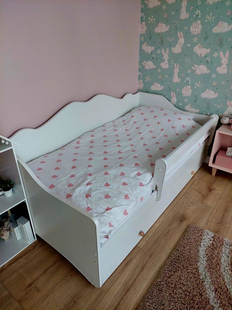 Łóżko dziecięce białe MDF  160x80
