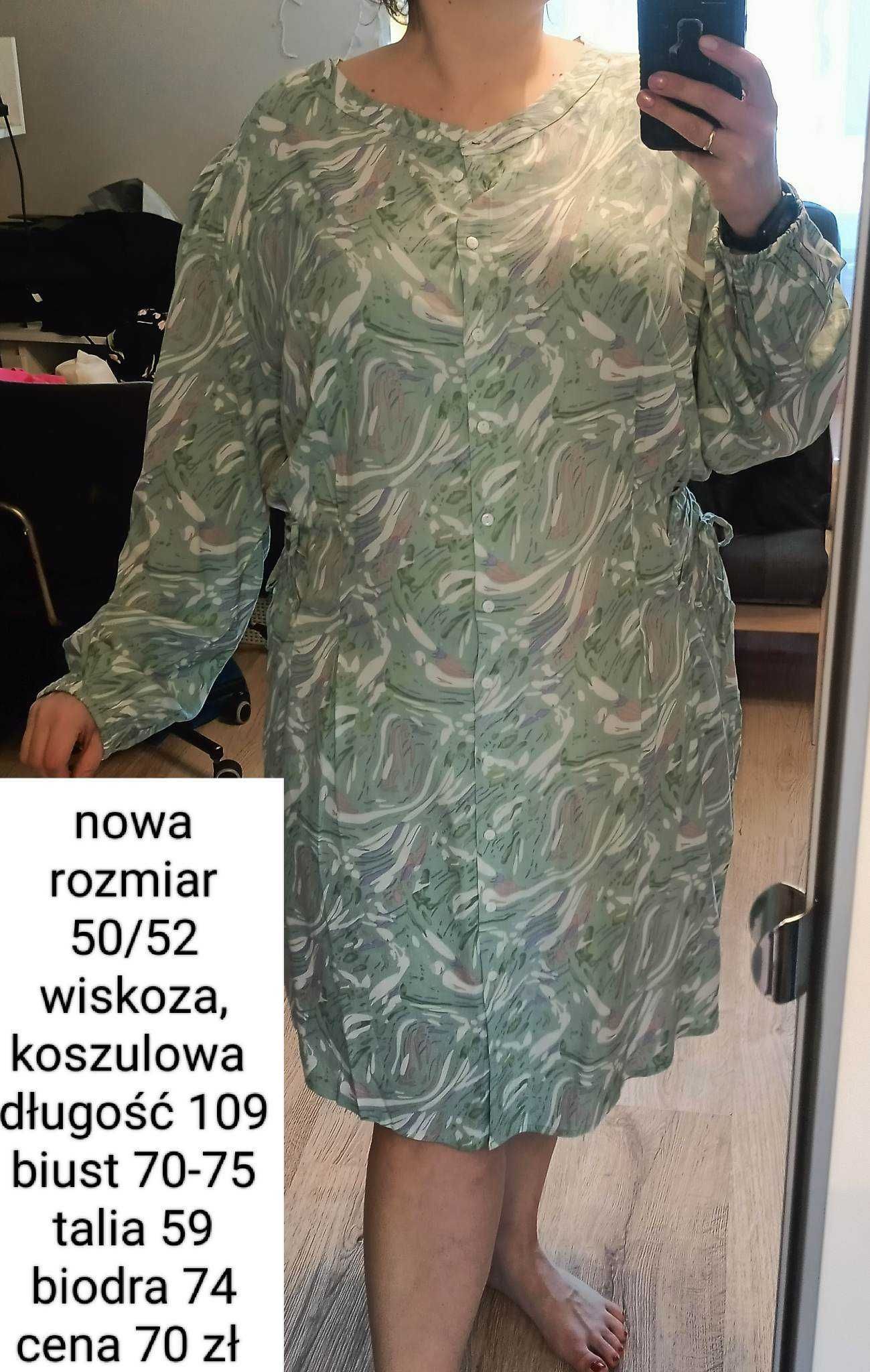 sukienka koszulowa w rozmiarze 50/52