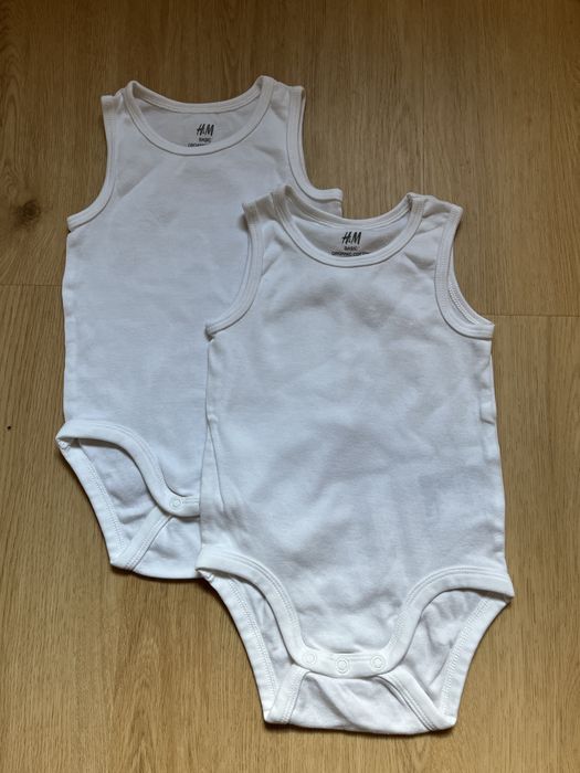 Dwupak body bez rękawów H&M 80