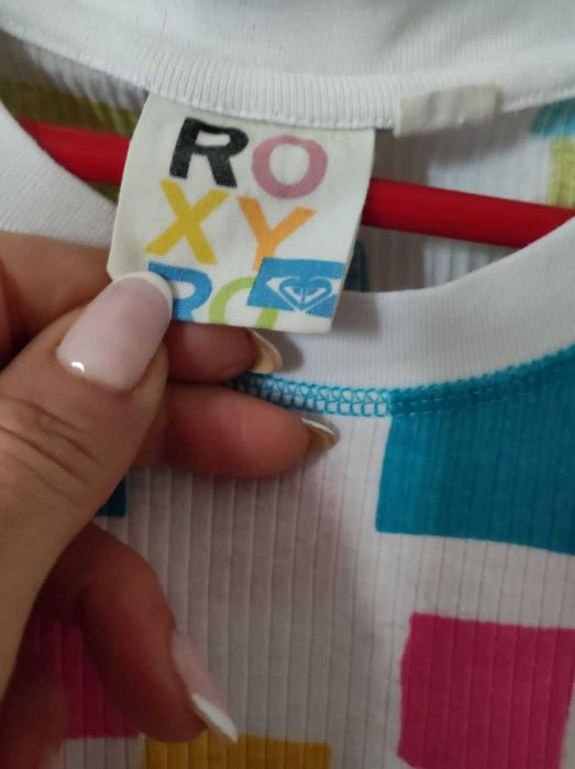 Roxy unikalna jedyna amerykańska bluzka koszulka  kolorowa nadruki