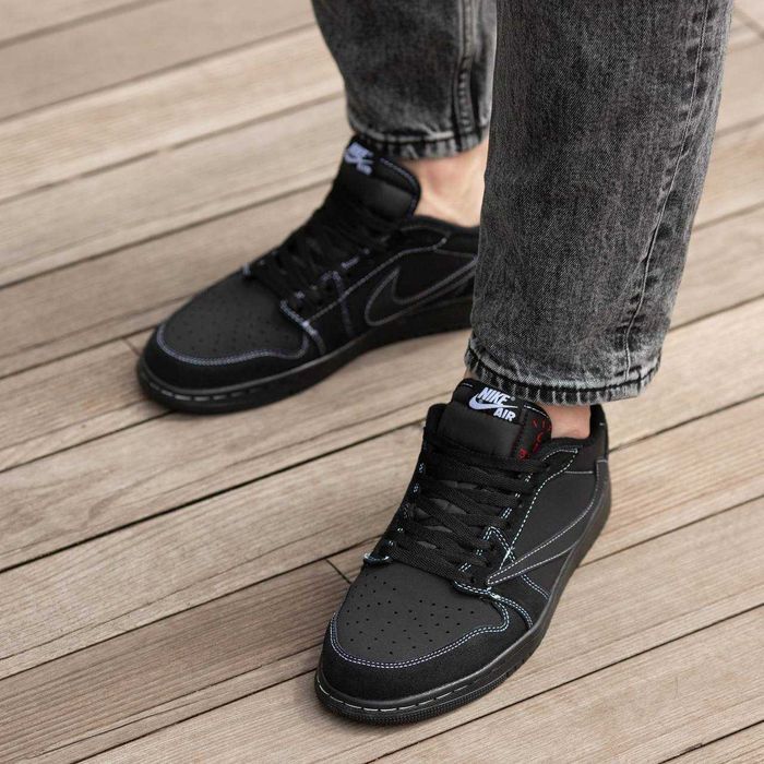 Кросівки Air Jordan Retro 1 Low x Travis Scott OG Black Phantom 36-45