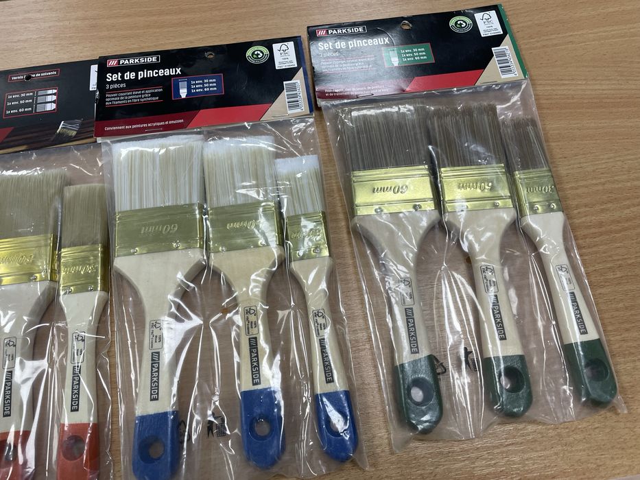 Набір малярних пензлів 3шт звичайні/радіаторні (ціни та інфа в описі)