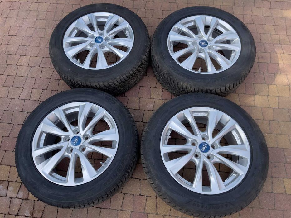 3842. Koła zimowe S-max Galaxy Kuga 5x108 235/55/17 Goodyear 8mm 2024r