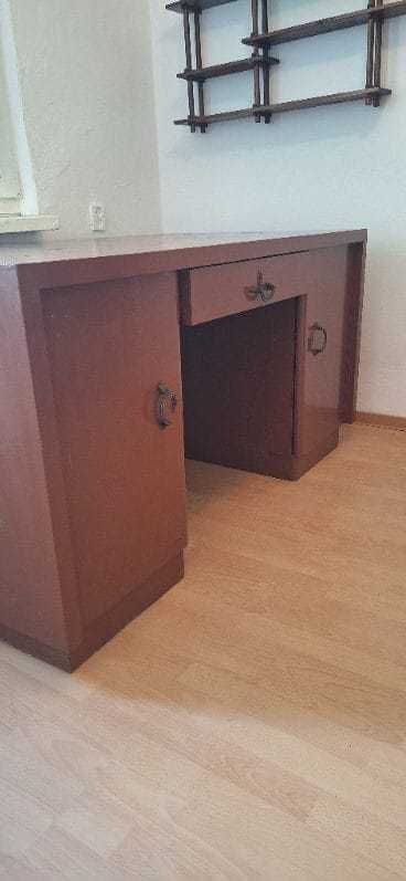 Dębowe biurko do renowacji, przedwojenne