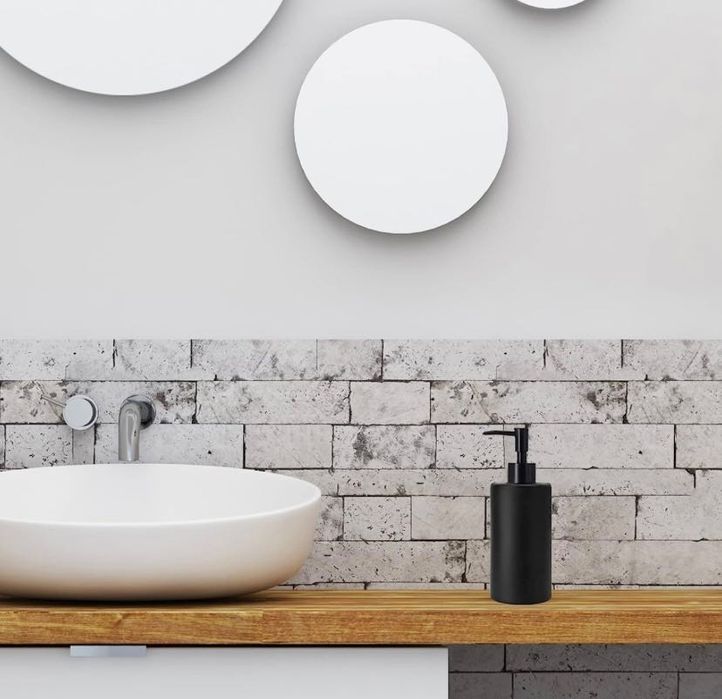 Dozownik do mydła, czarne szkło, 2 szt