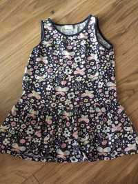 Bluzka tunika sukienka w kwiaty H&M 86