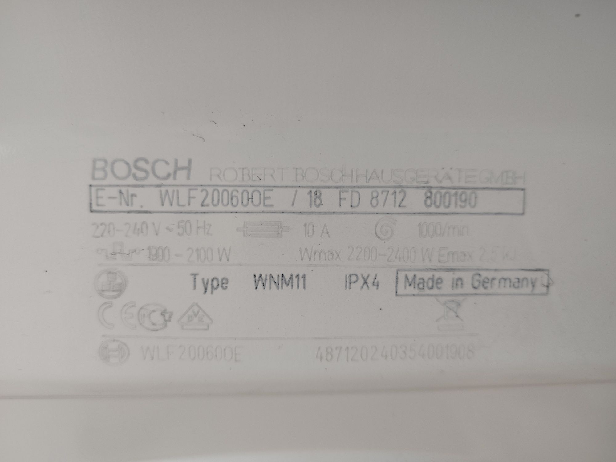 Пральна машина Bosch WLF-20060 OE