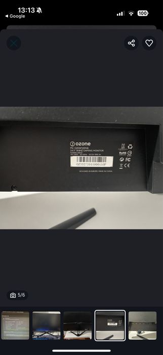 Monitor Gamer Ozone DSP25 FHD 24.5” 144Hz HDR