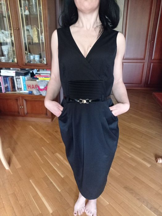 Черное миди платье-"карандаш"