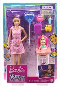 Lalka Barbie opiekunka  krzesełko