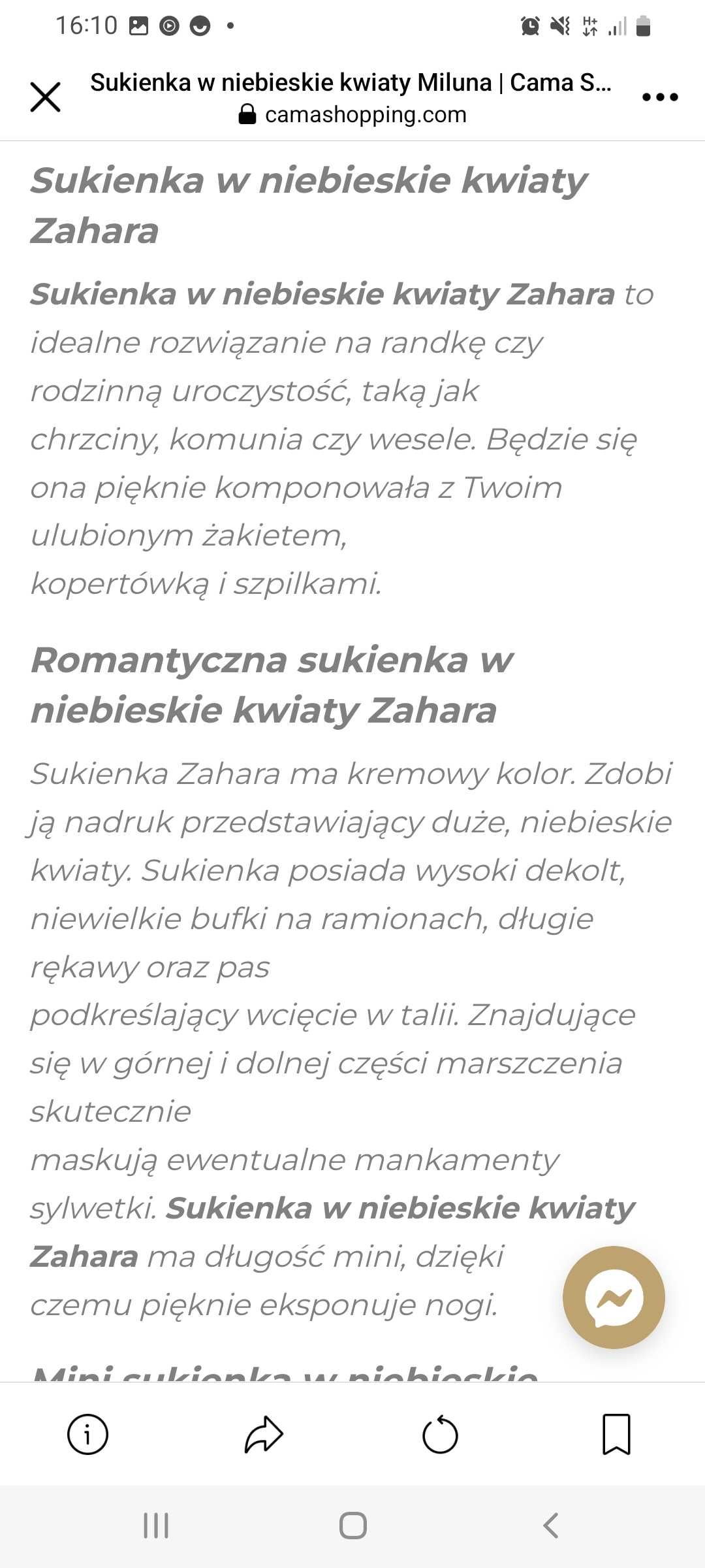 Sukienka Zahara błękitna w kwiaty komunia randka wesele