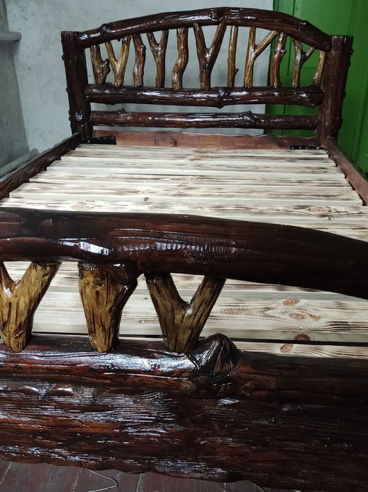 Ліжко дерев'яне двоспальне 200*125 см