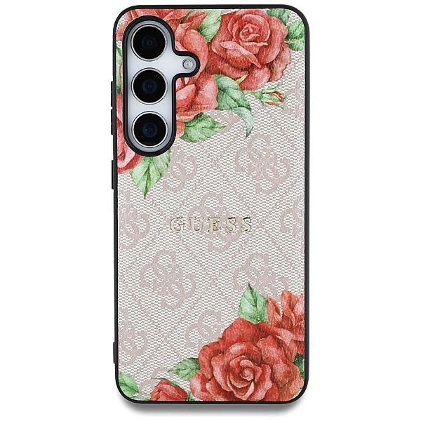 Etui Guess Leather 4G Flowers Print Metal Classic Logo MagSafe na Sams