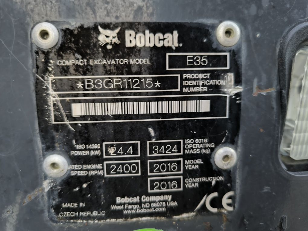 мініекскаватор Bobcat E35,2016