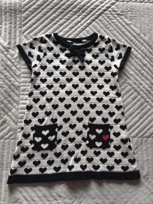 Tunika sweterek w serduszka H&M, rozmiar 104