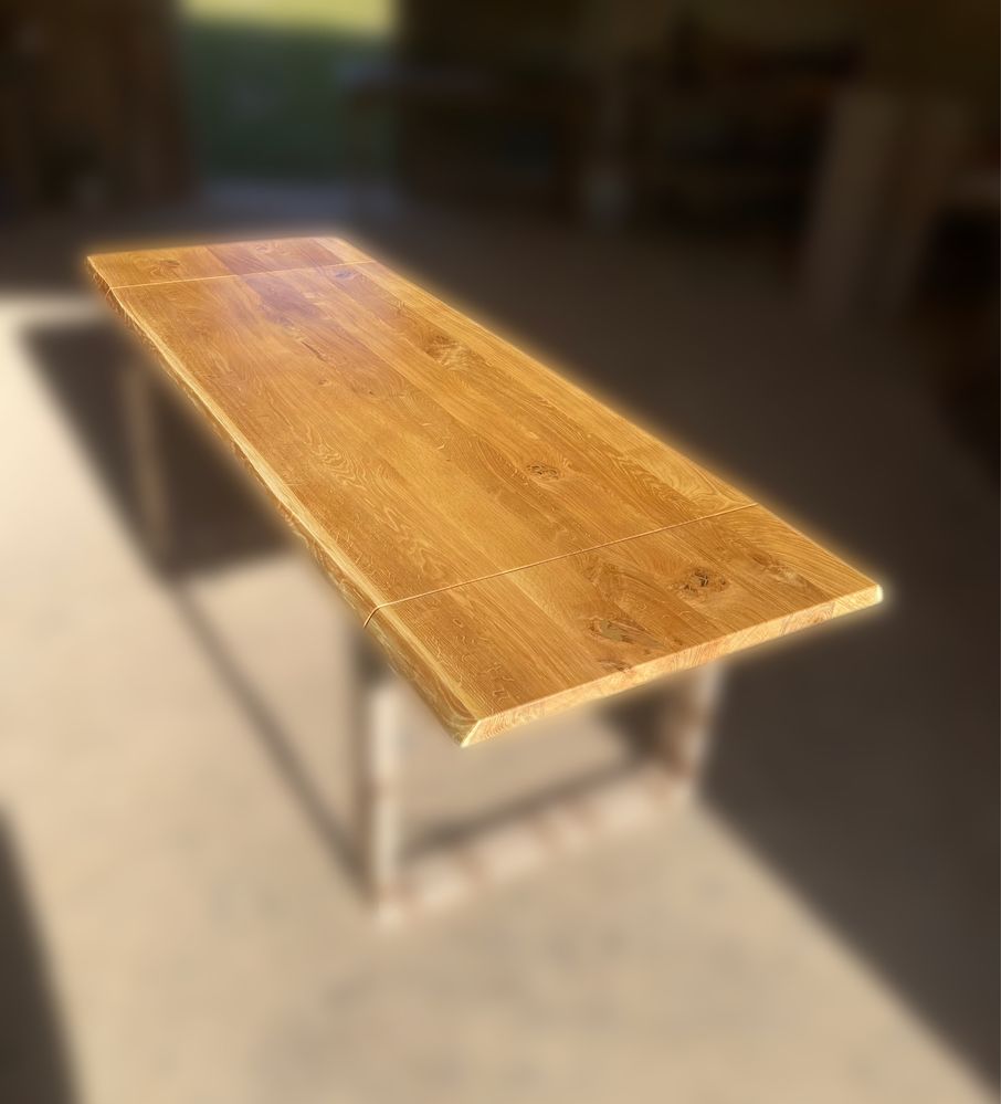 Stół dębowy loft Nowoczesny Dąb Lite Drewno Rustic Jadalnia Żywica