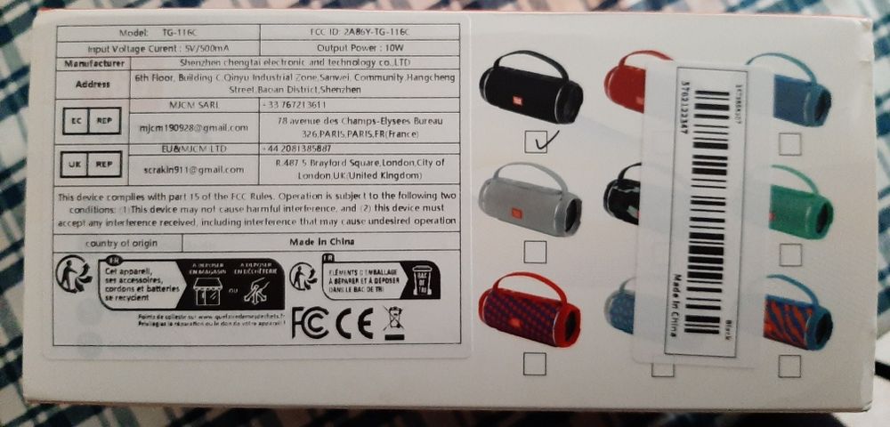 Coluna de som portátil