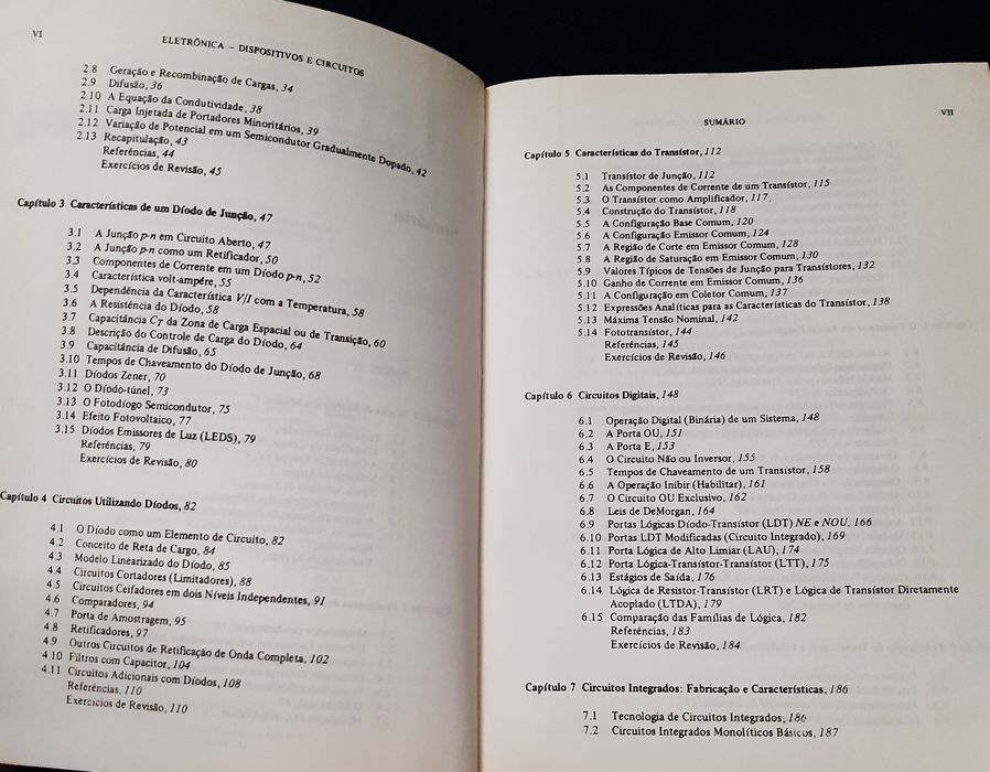 2 Livros: "Eletrônica - Dispositivos e Circuitos " Vol. 1 e 2