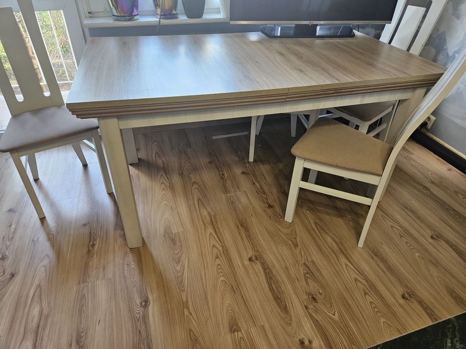 Stół 80x160 biały rozkładany skandynawski