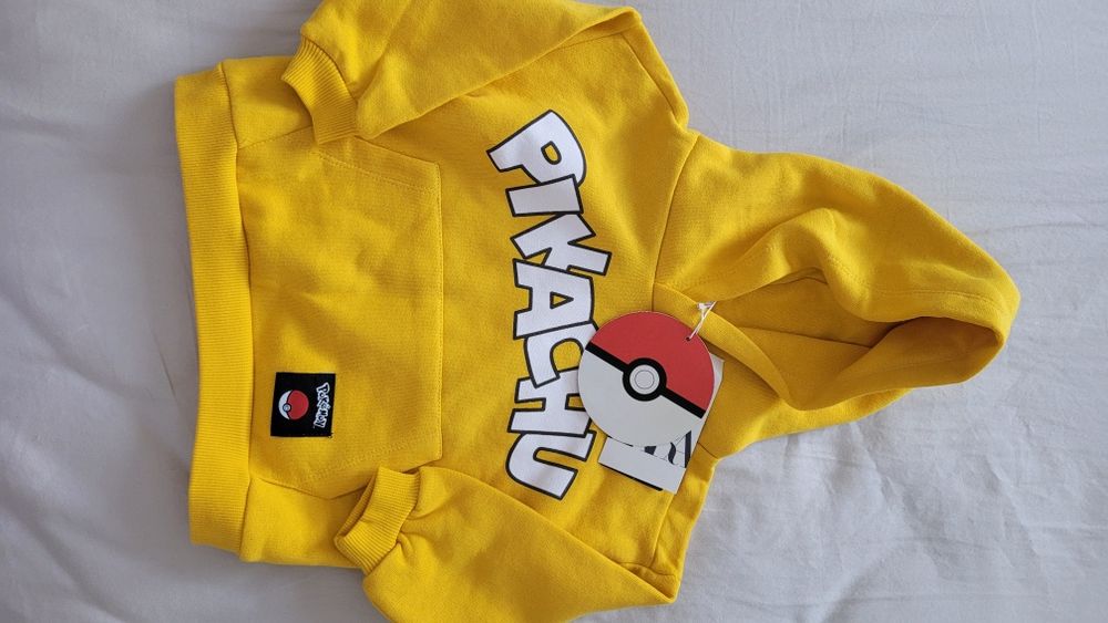 Żółta bluza Pokemon Pikachu Zara 9-12 mies 80 cm
