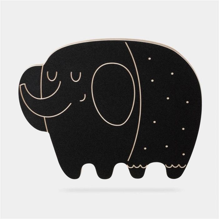 Słoń drewniana tablica kredowa + 4szt. Kredy karton,200x164 mm