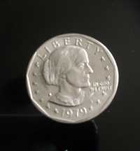Монета - перевёртыш на удачу One dollar liberty 1979 Сьюзен Энтони