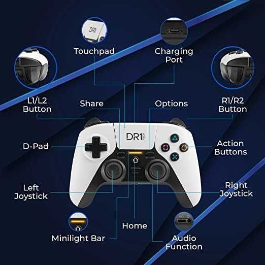 Bezprzewodowy kontroler Do PS4 / PS3  DR1TECH Shock Pad NOWY